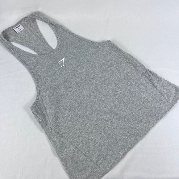 Gymshark Gray Racerback Tank sz M - Picture 3 of 6